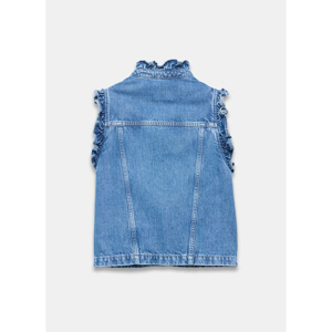 Mint Velvet Indigo Denim Ruffle Gilet